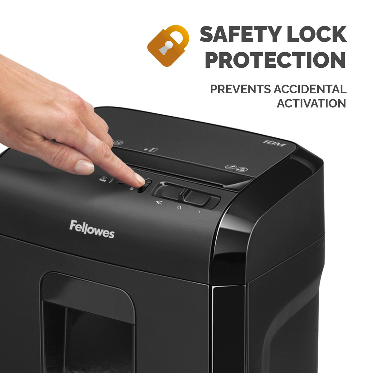 Fellowes Powershred 10M paper shredder Micro-cut shredding Black