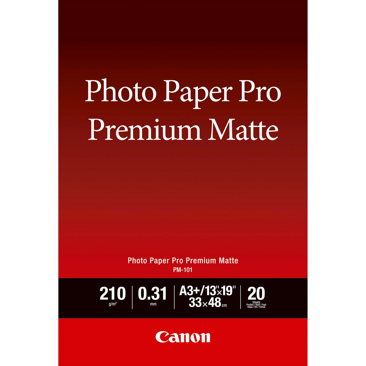 Canon PM-101 Premium Matte Photo Paper A3 Plus - 20 Sheets